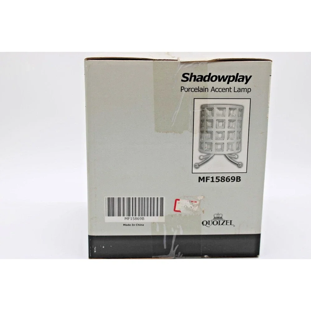 NOS Quoizel Shadowplay Porcelain Accent Lamp NEW in box, 5.5